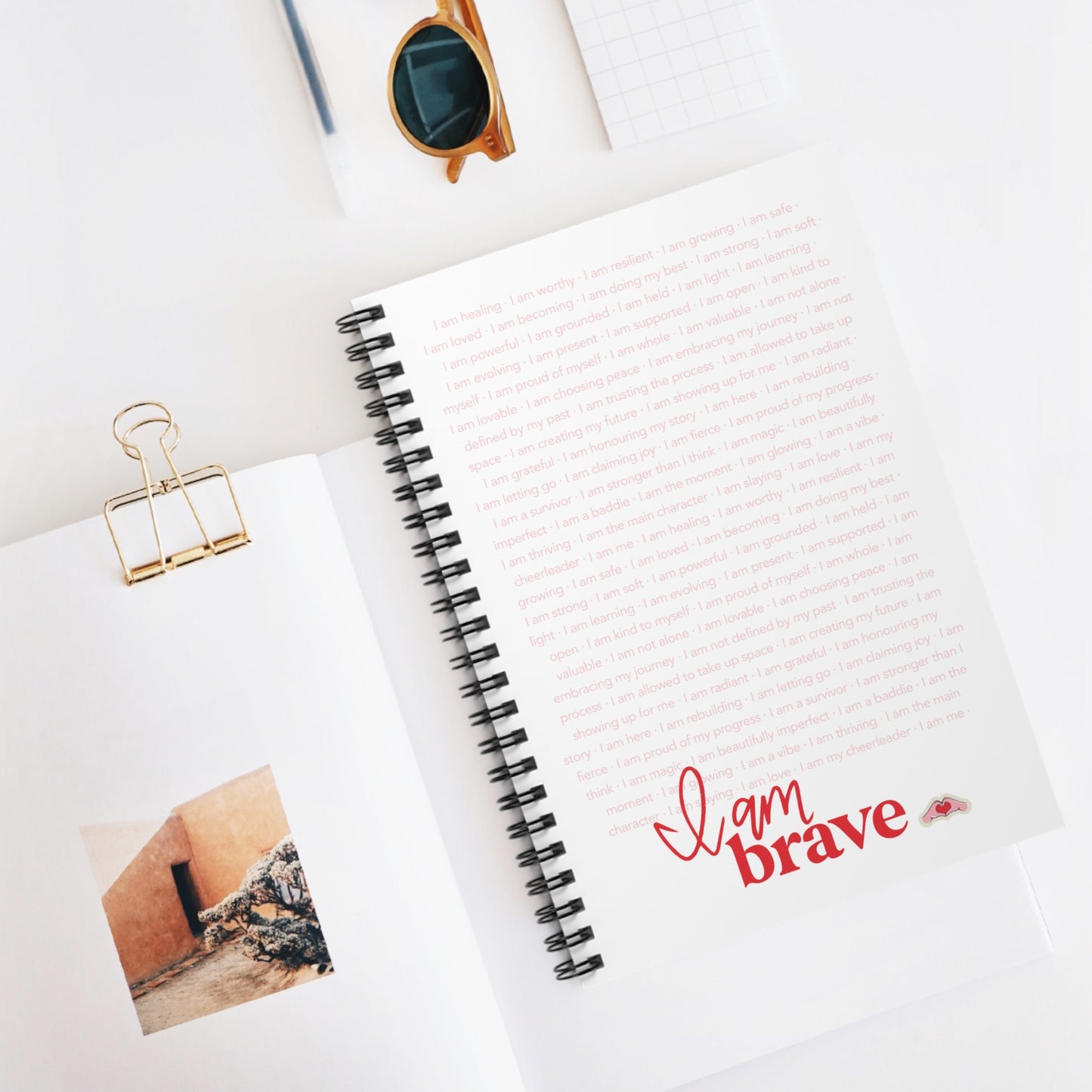#BraveGang “I Am Brave” Affirmation Spiral Notebook • 6x8” • Made with Love