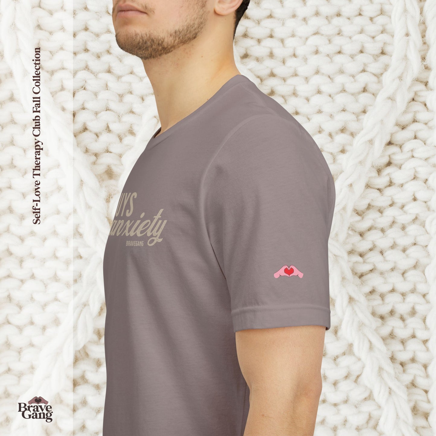 #BraveGang Hot Guys Have Anxiety Tee π Chocolate Brown or Pebble Brown + Cream
