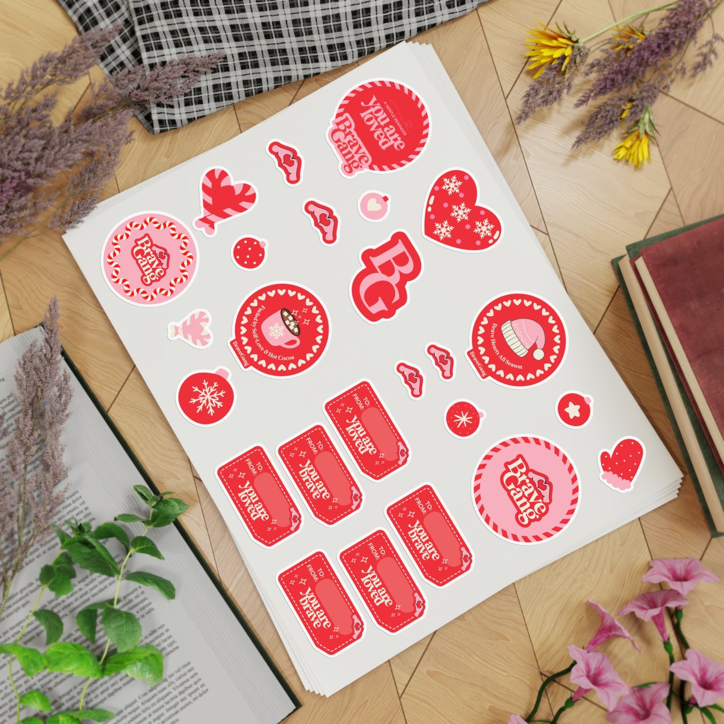 BraveGang Holiday Collection 2025 | Sticker Sheet Bundle | 5 Sheets • 100 Stickers Total