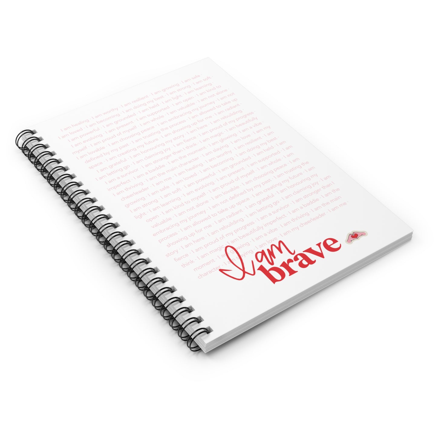 #BraveGang “I Am Brave” Affirmation Spiral Notebook • 6x8” • Made with Love
