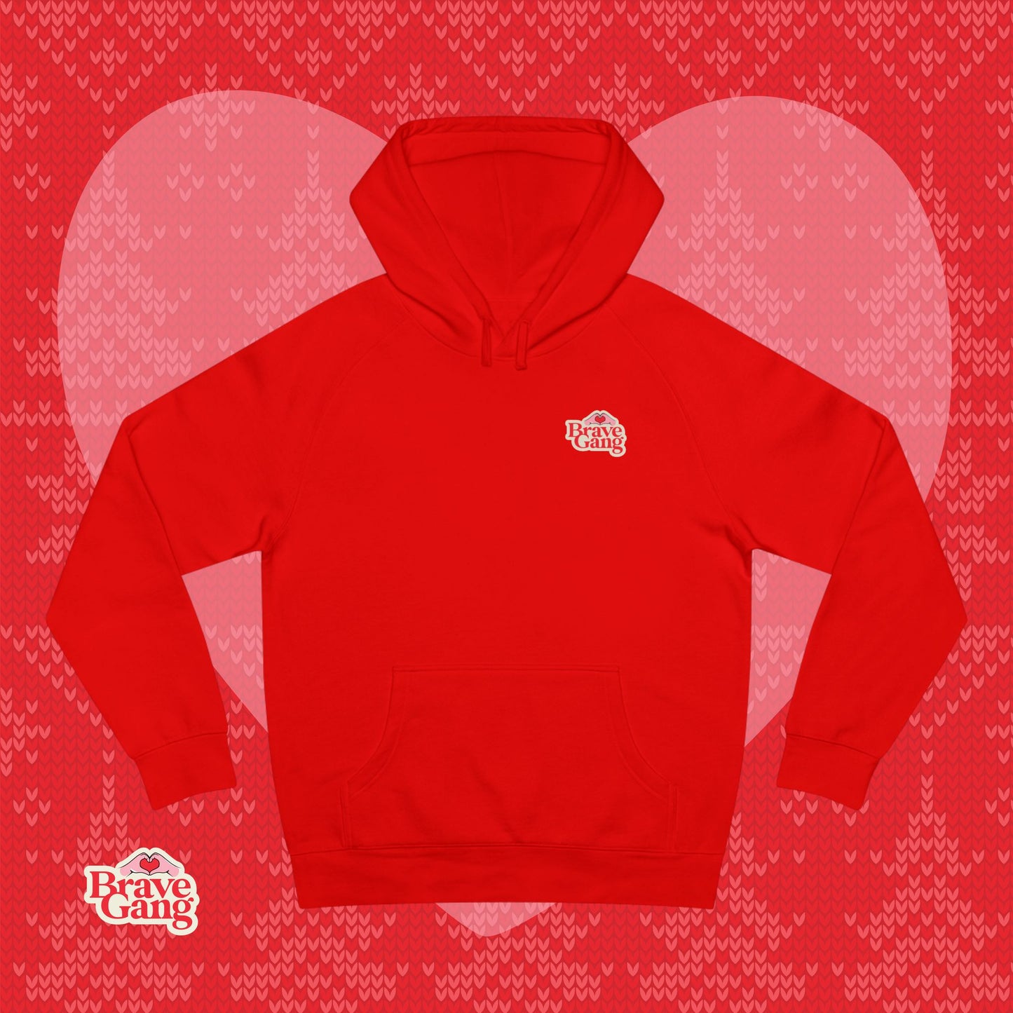 BraveGang Holiday Collection 2025 | Hoodie – Festive Red or Classic Coal