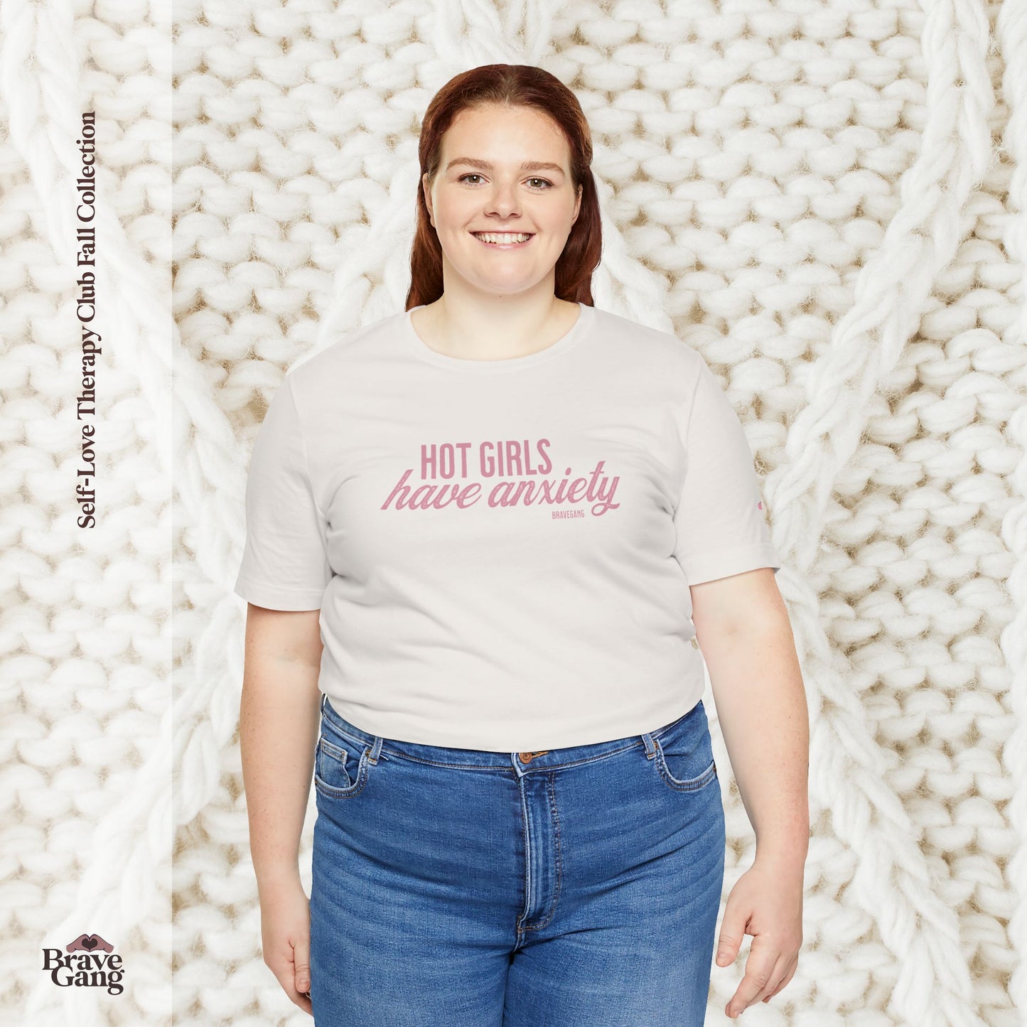 #BraveGang Hot Girls Have Anxiety Tee 🍂 Vintage White or Chocolate Brown 🍂 Made with Love