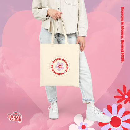 #BraveGang Bravery in Bloom Tote ✨ Cotton Canvas • Natural • Made with Love