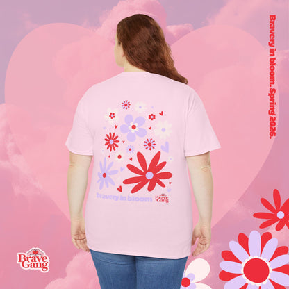 #BraveGang Bravery in Bloom Tee ✨ Cotton • Pink or White • Made with Love