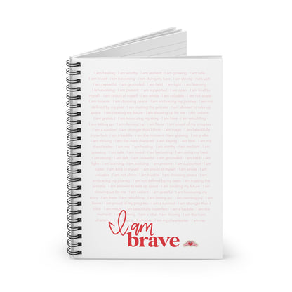 #BraveGang “I Am Brave” Affirmation Spiral Notebook • 6x8” • Made with Love