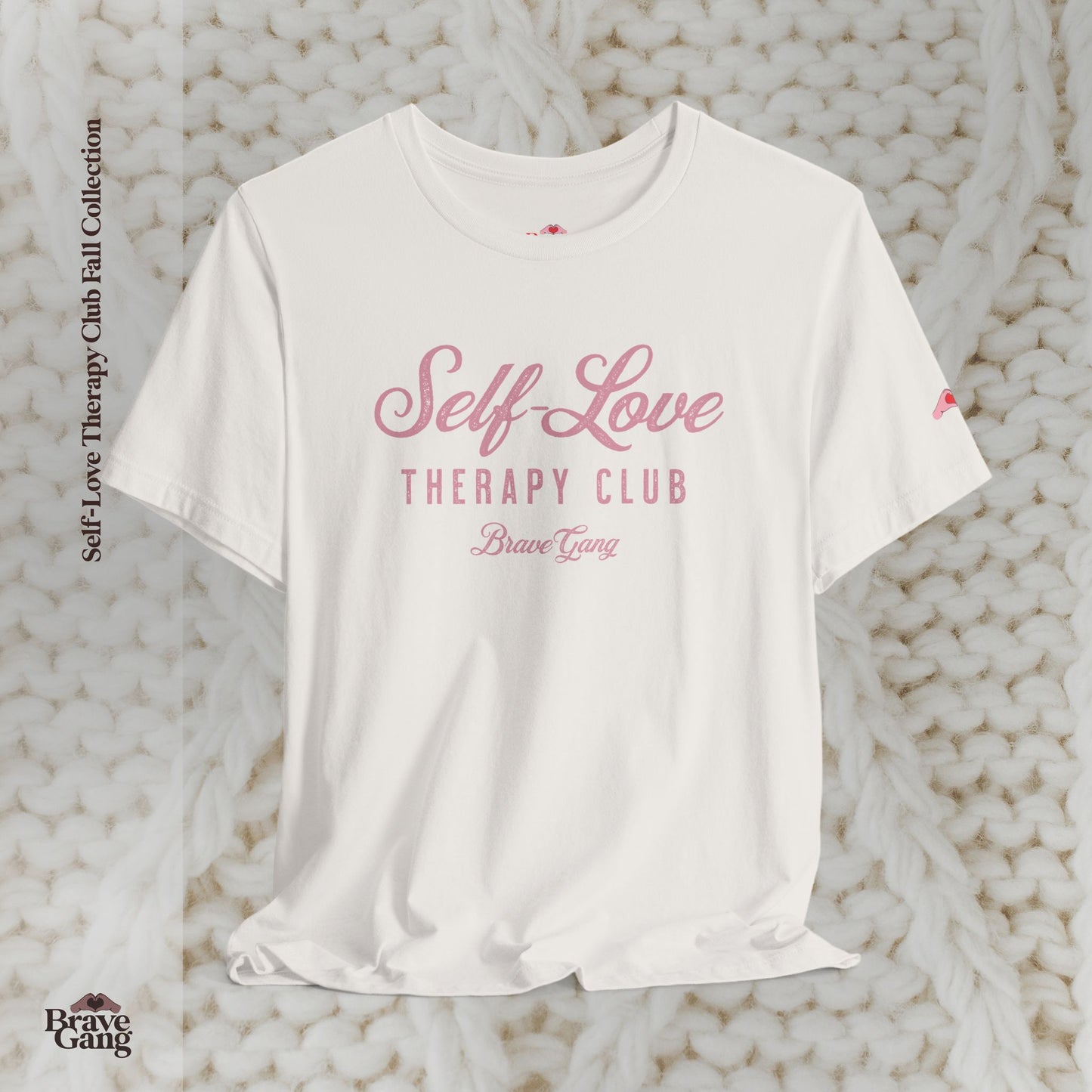 #BraveGang Self-Love Therapy Club Tee 🍂 Vintage White or Chocolate Brown