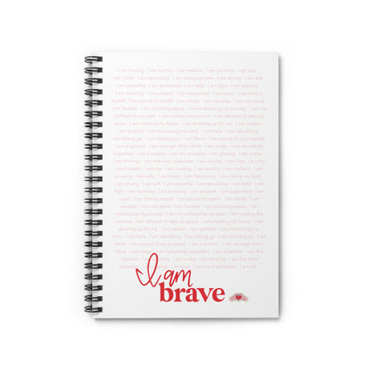 #BraveGang “I Am Brave” Affirmation Spiral Notebook • 6x8” • Made with Love