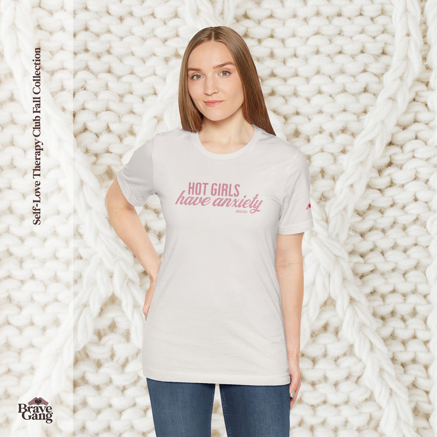 #BraveGang Hot Girls Have Anxiety Tee 🍂 Vintage White or Chocolate Brown 🍂 Made with Love