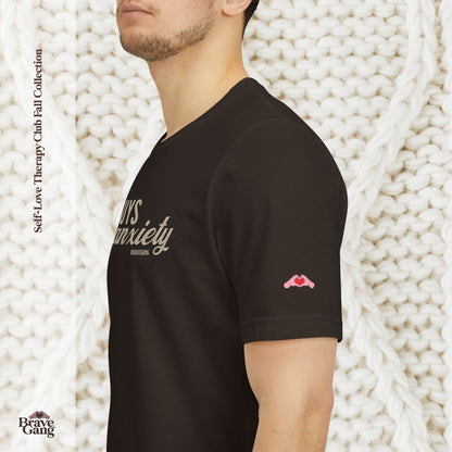 #BraveGang Hot Guys Have Anxiety Tee 🍂 Chocolate Brown or Pebble Brown + Cream