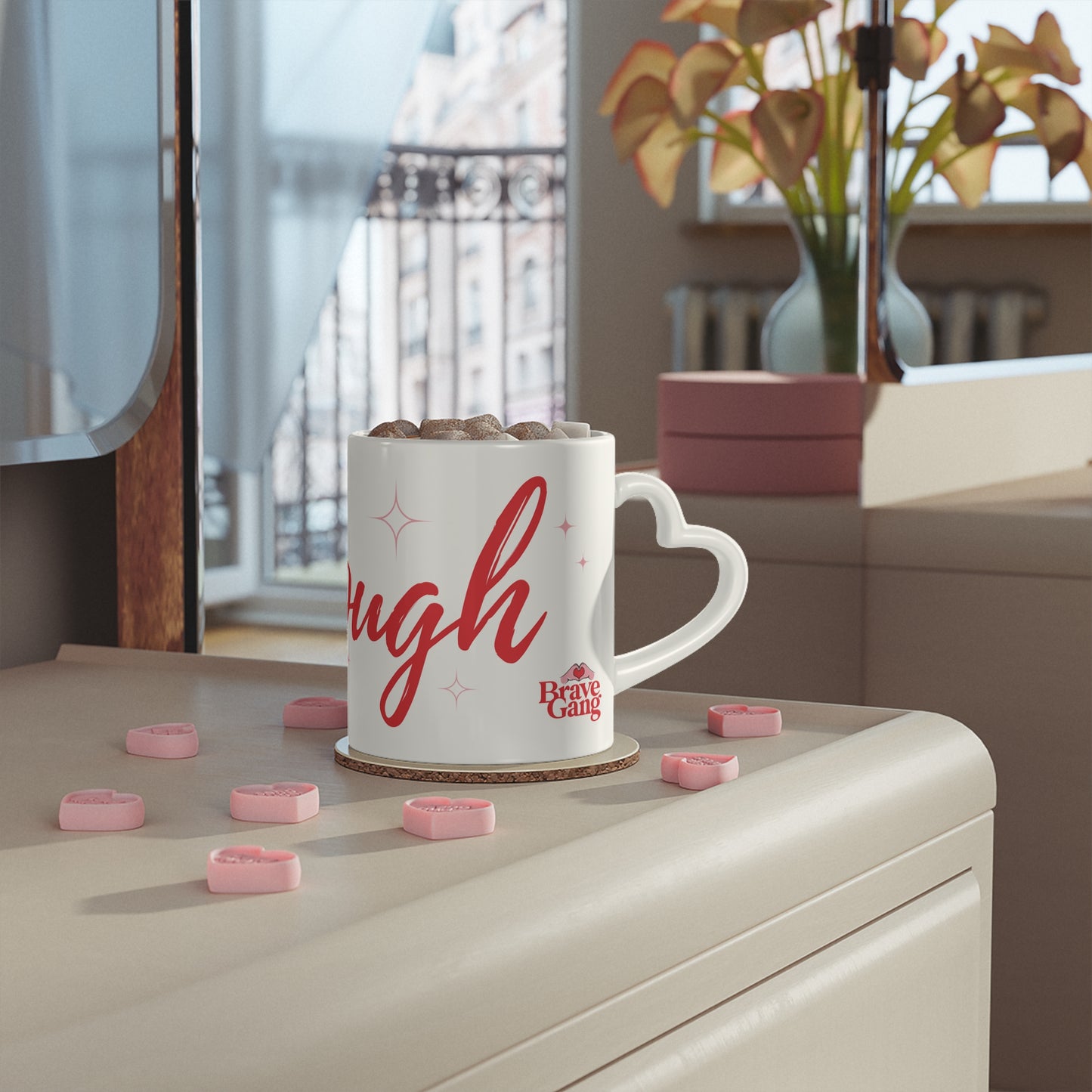 #BraveGang Mug with Heart Handle • You are more than enough • 11oz • Made with Love