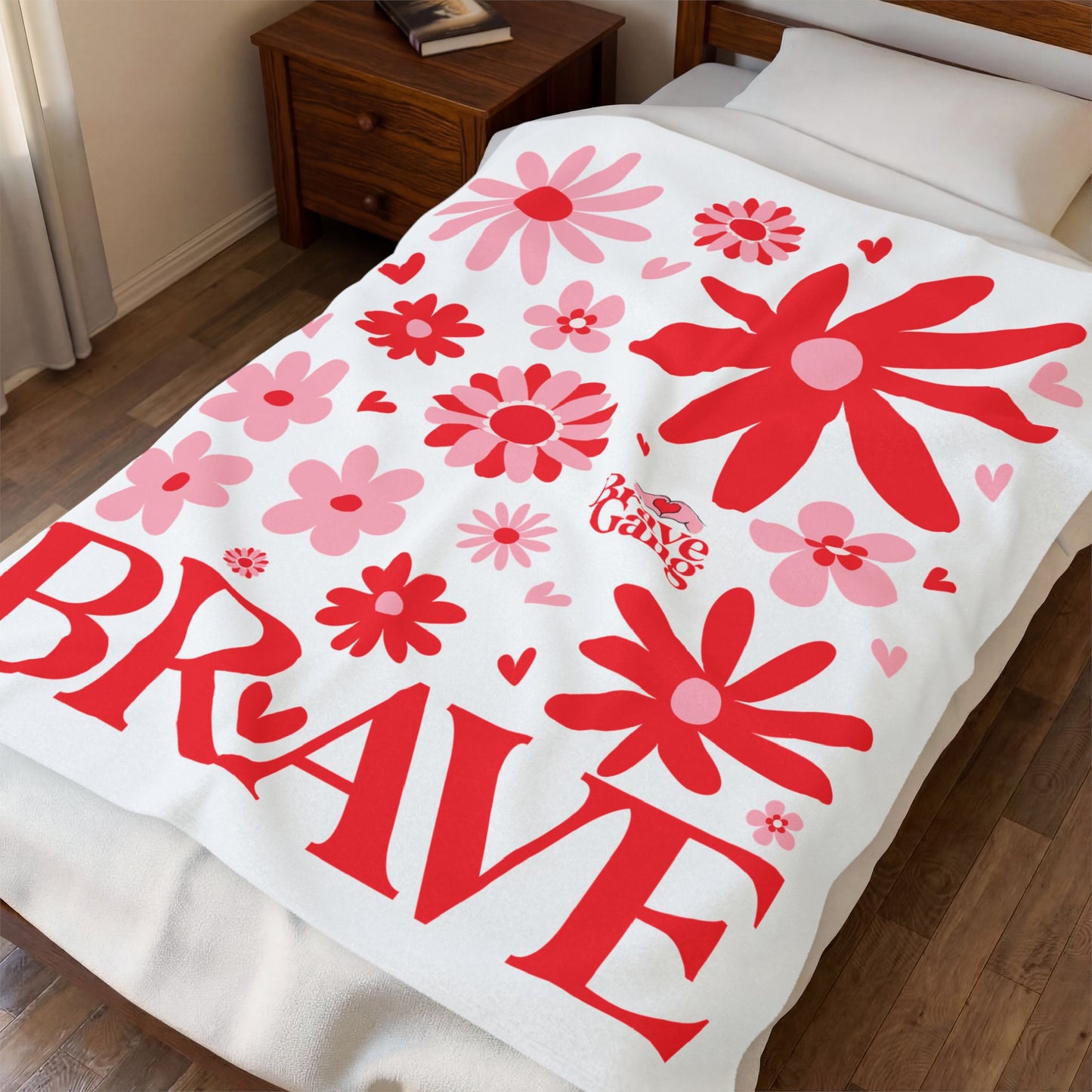 #BraveGang Bravery in Bloom Blanket ✨ Velveteen Plush • Cozy Comfort • Made with Love