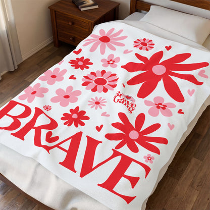 #BraveGang Bravery in Bloom Blanket ✨ Velveteen Plush • Cozy Comfort • Made with Love
