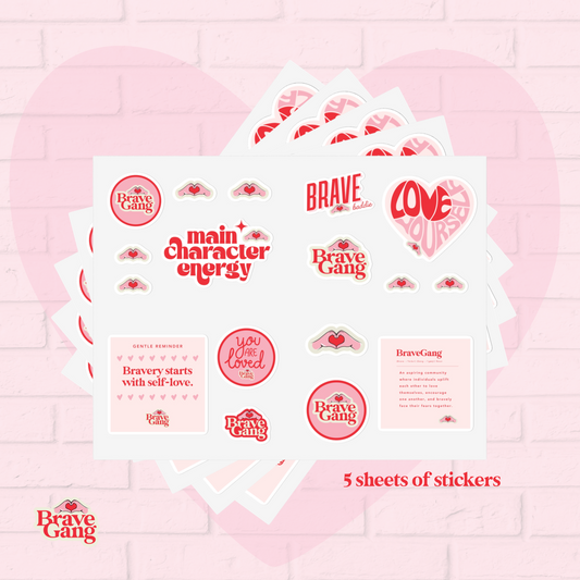 #BraveGang Sticker Bundle • 5 Sheets • 85 Stickers Total • Made with Love