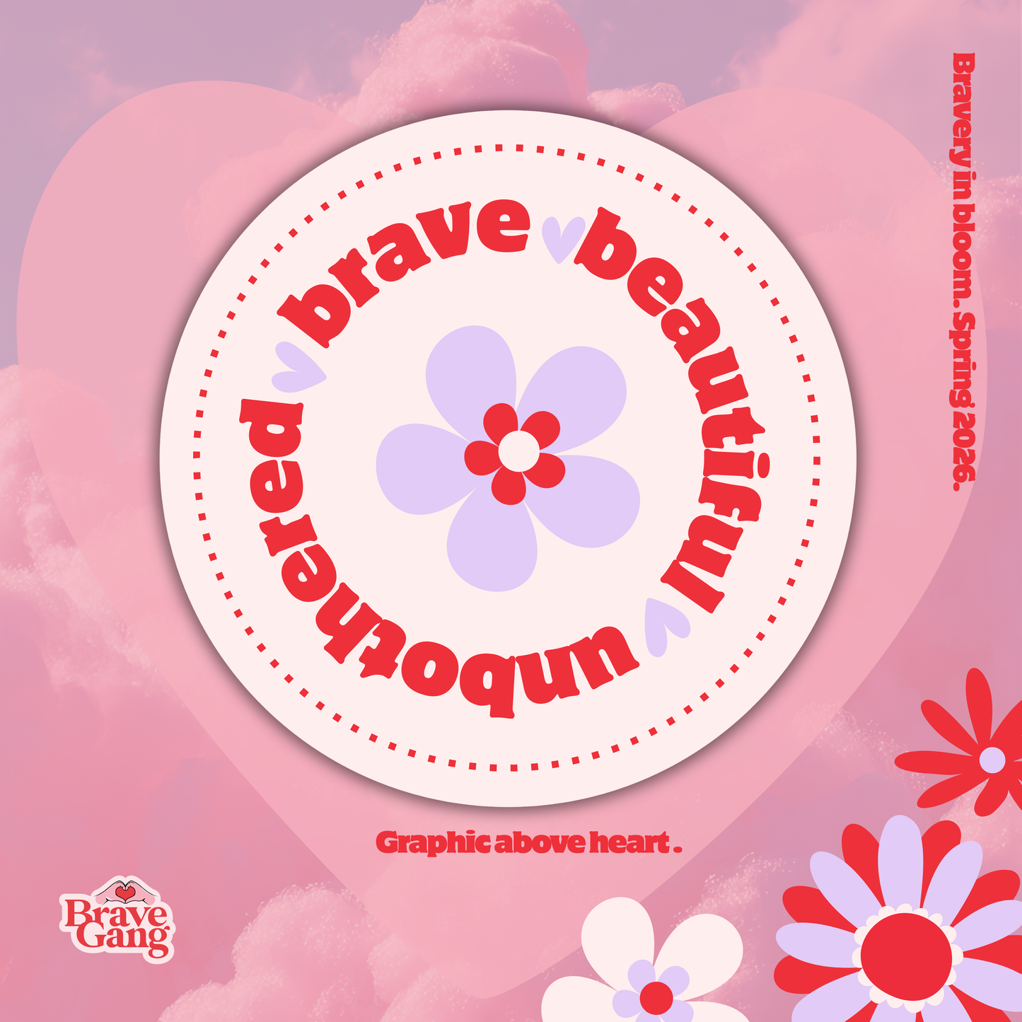 #BraveGang Bravery in Bloom Tee ✨ Cotton • Pink or White • Made with Love