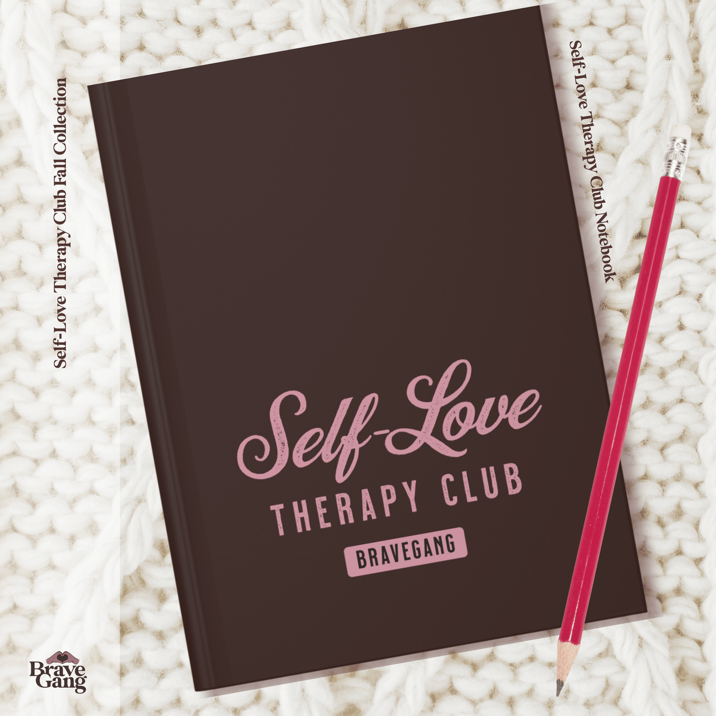 #BraveGang Self-Love Therapy Club Notebook 🍂 Chocolate Brown 🍂 Made for the Messy Middle