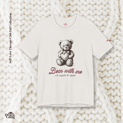 #BraveGang Bear With Me Tee 🍂 I’m Finding My Brave 🍂 Vintage White