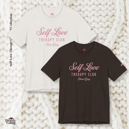 #BraveGang Self-Love Therapy Club Tee 🍂 Vintage White or Chocolate Brown