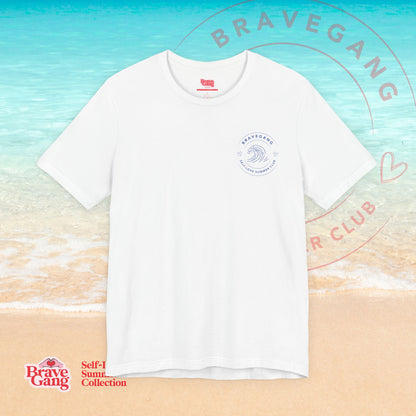 BraveGang Self-Love Summer Club Tee with Blue Print with Bikini