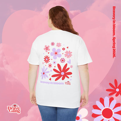 #BraveGang Bravery in Bloom Tee ✨ Cotton • Pink or White • Made with Love