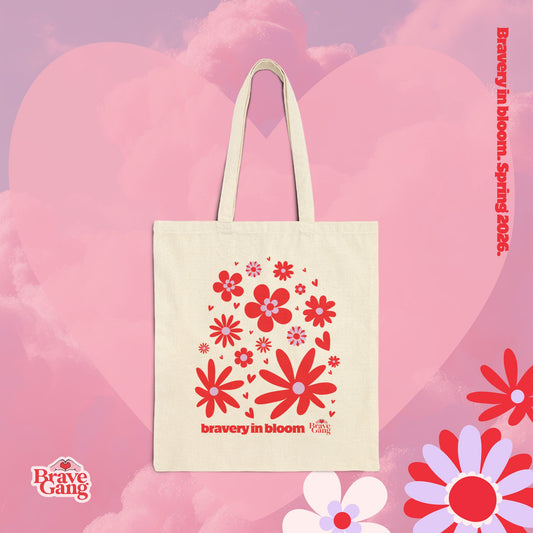 #BraveGang Bravery in Bloom Tote ✨ Cotton Canvas • Natural • Made with Love