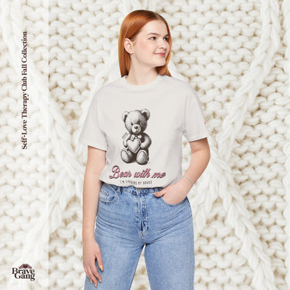 #BraveGang Bear With Me Tee 🍂 I’m Finding My Brave 🍂 Vintage White