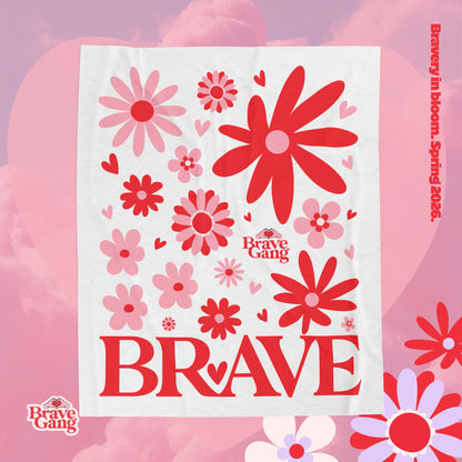 #BraveGang Bravery in Bloom Blanket ✨ Velveteen Plush • Cozy Comfort • Made with Love