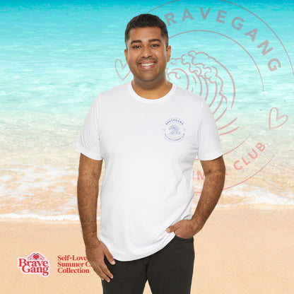 BraveGang Self-Love Summer Club Tee with Blue Print with Bikini