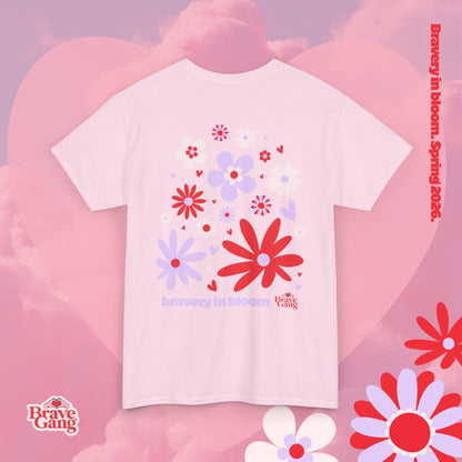 #BraveGang Bravery in Bloom Tee ✨ Cotton • Pink or White • Made with Love