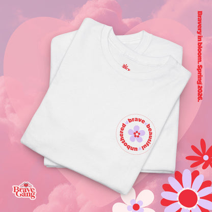 #BraveGang Bravery in Bloom Tee ✨ Cotton • Pink or White • Made with Love