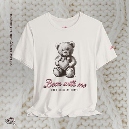 #BraveGang Bear With Me Tee 🍂 I’m Finding My Brave 🍂 Vintage White