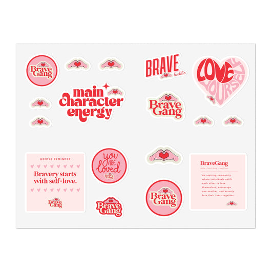 #BraveGang Sticker Bundle • 5 Sheets • 85 Stickers Total • Made with Love
