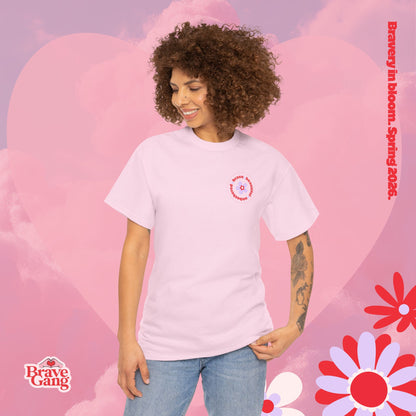 #BraveGang Bravery in Bloom Tee ✨ Cotton • Pink or White • Made with Love