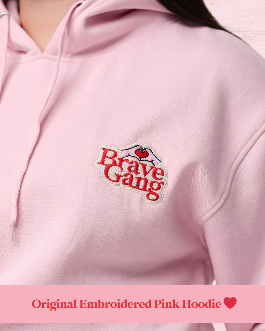 BraveGang Forever Collection | LIMITED RESTOCK | Original Pink Hoodie (Embroidered Logo)